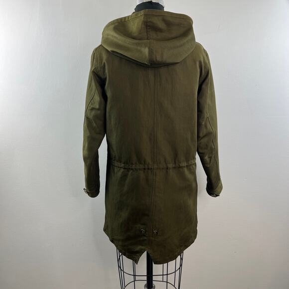 A.P.C. Paris Green Utility Jacket Hooded Long Sleeve Full Zip Size X-Small XS - Picture 8 of 10